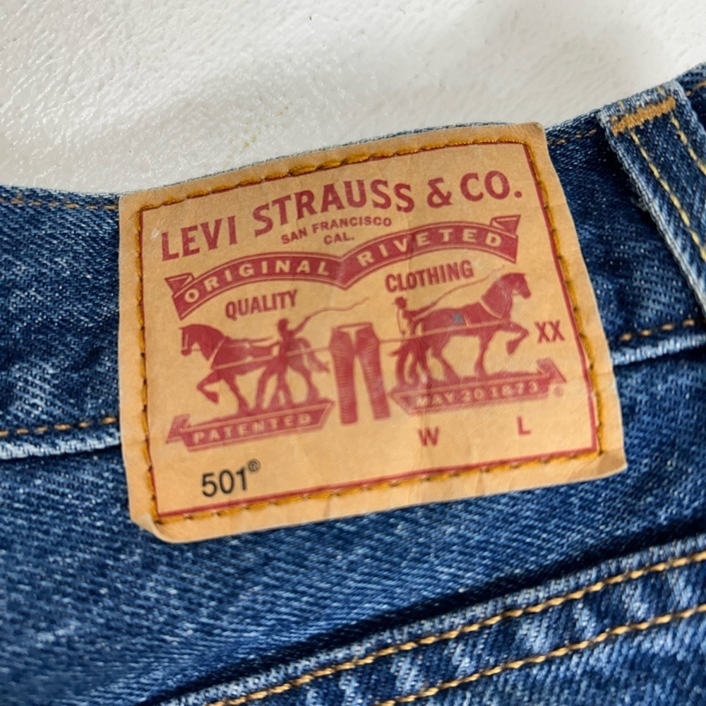 Levi's Dark Blue Jean Shorts for Women - Picture 2 of 8